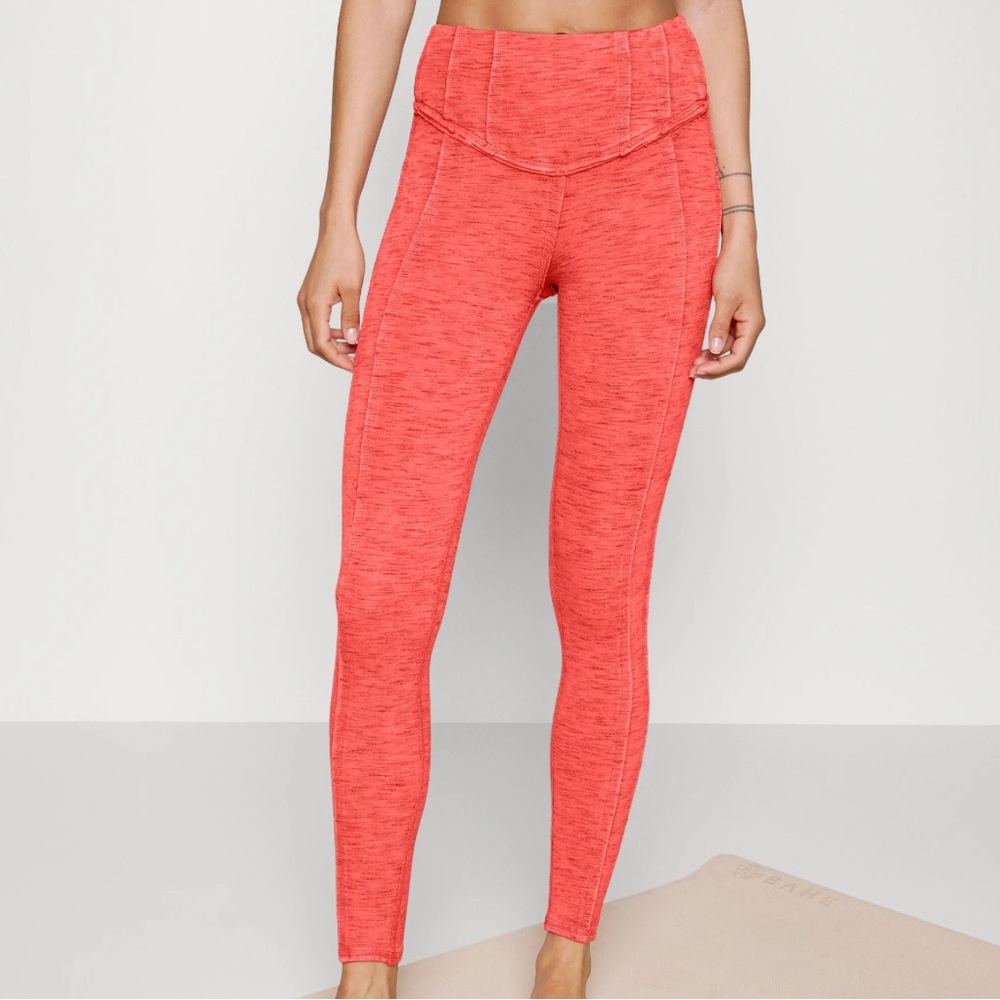 NWT FREE PEOPLE hybrid leggings in papaya punch size XS